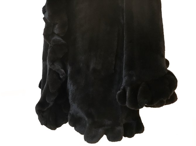 Braschi Abrigo de visón nafa Negro Marrón oscuro - vista 16
