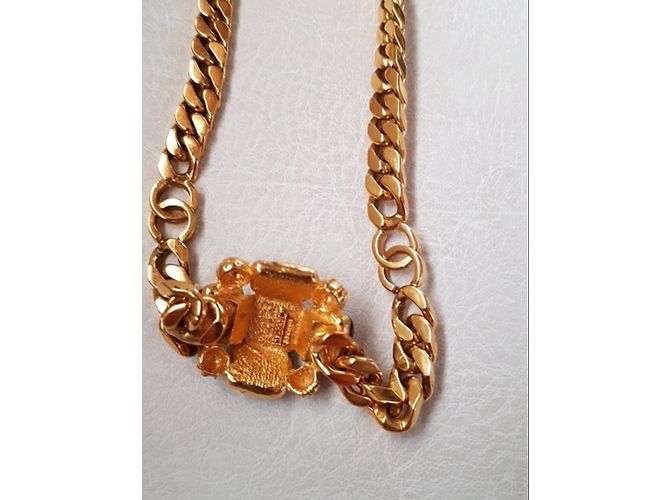 Collana Chanel pietre rosse e verdi metallo Rosso D'oro Verde - vista 6
