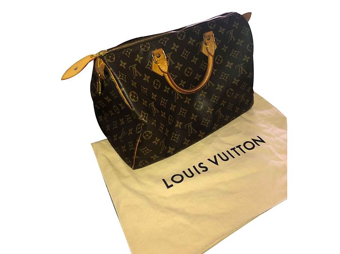 Louis Vuitton Speedy 35 Handtasche aus braunem Leder - Ansicht 2