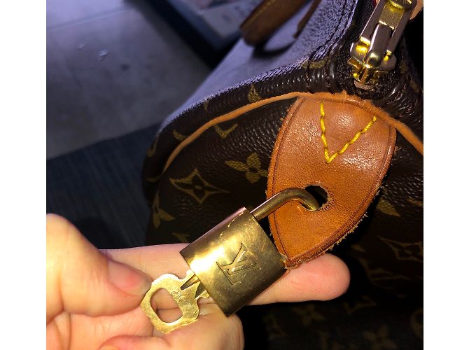 Louis Vuitton Speedy 35 Handtasche aus braunem Leder - Ansicht 3
