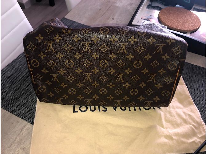 Louis Vuitton Speedy 35 Handtasche aus braunem Leder - Ansicht 4