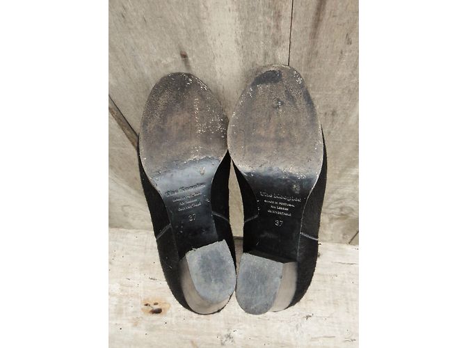 Botines The Kooples Negros de Piel de Potro 37 - vista 5