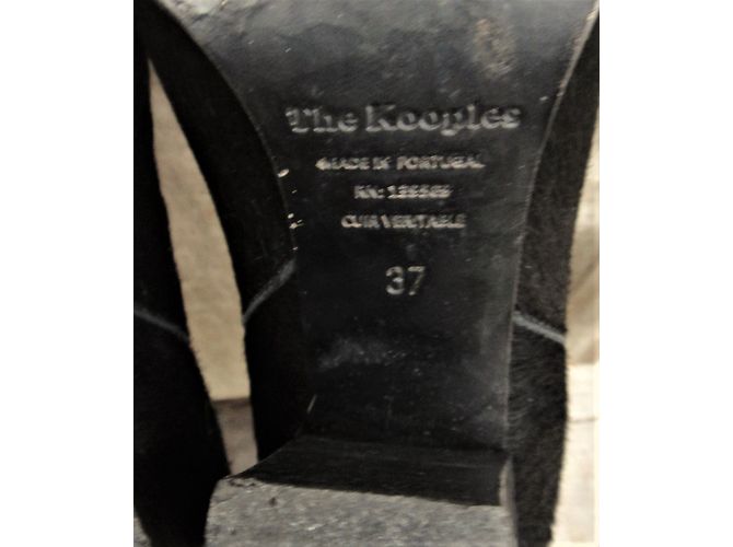 Botines The Kooples Negros de Piel de Potro 37 - vista 6