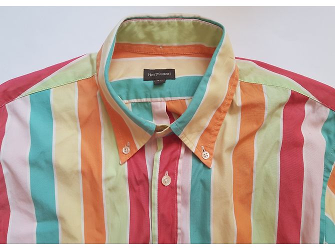 Camisa de rayas de algodón Henry Cotton's Multicolor - vista 3