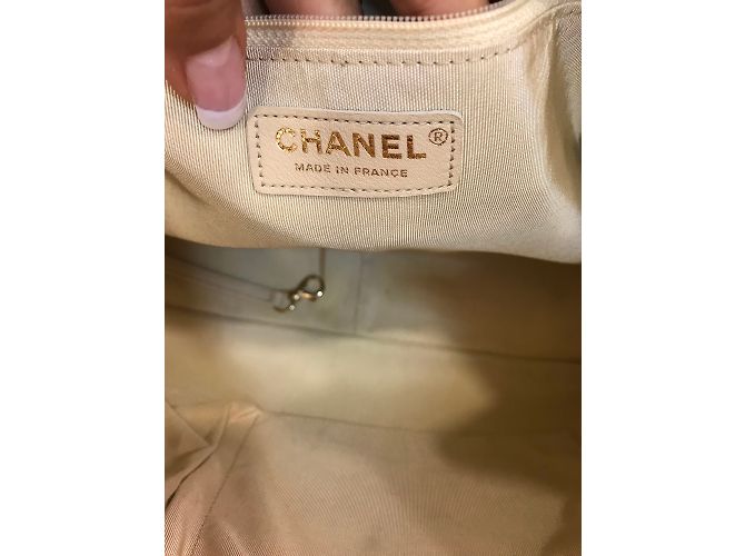 Borsa shopping classica Chanel Beige - vista 6