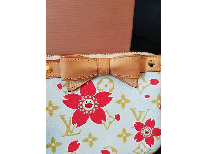 Louis Vuitton Pochette Monogram Cherry Blossom Edizione Limitata Rosa Rosso Crudo - vista 8