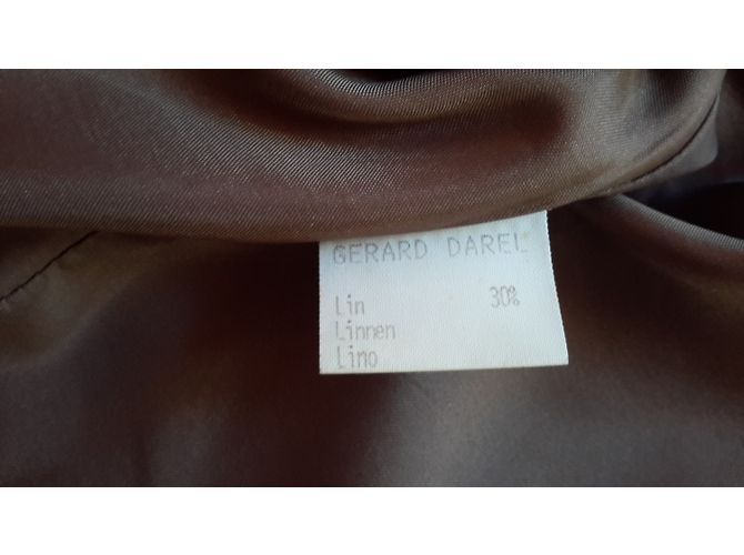 Giacca Gerard Darel Marrone Chiaro in Lino e Viscosa - vista 4