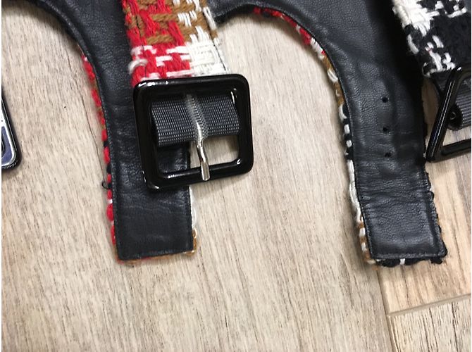 Chanel Tweed Stiefel Schwarz Rot Weiß Größe 38 - Ansicht 5