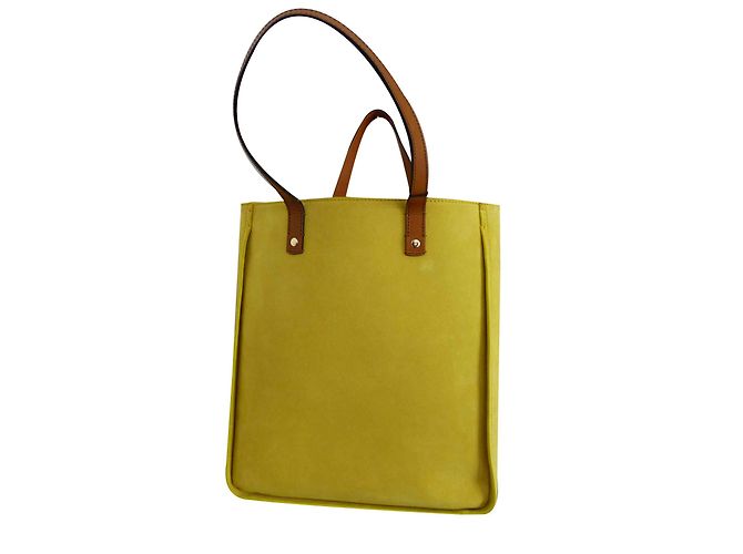 Borsa Shopping Pablo De Gerard Darel Gialla in Pelle Giallo - vista 2
