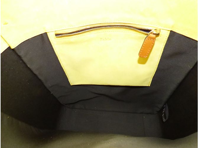 Borsa Shopping Pablo De Gerard Darel Gialla in Pelle Giallo - vista 4