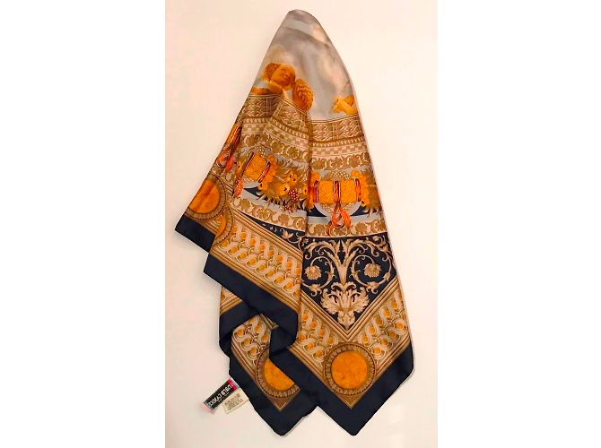 Autre Marque Sciarpa Nara Camicie in Poliestere Stampato 80x80 cm Multicolore - vista 10