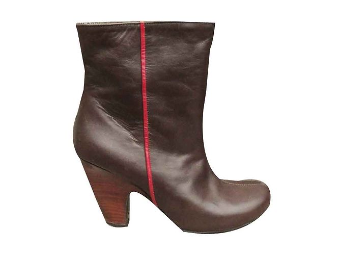Botines Karine Arabian de piel marrón Castaño - vista 2