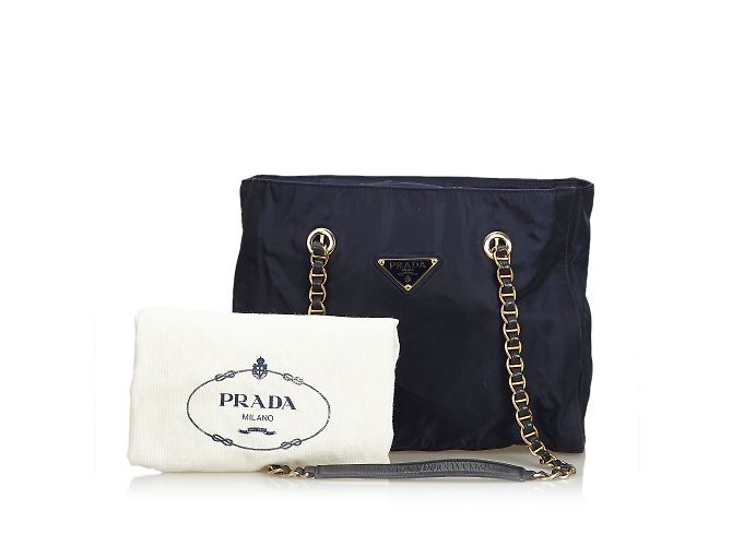 Prada Borsa a tracolla a catena in nylon - vista 10