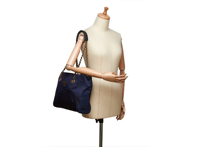 Prada Borsa a tracolla a catena in nylon - vista 9