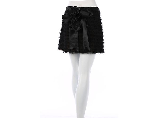 Falda negra By Malene Birger de algodón y viscosa Talla S Negro - vista 2