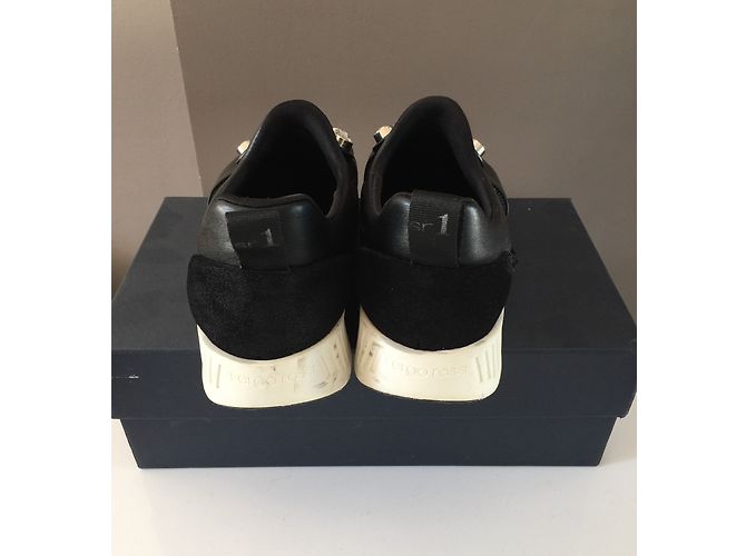sergio rossi, Scarpe da ginnastica in pelle Nero - vista 3