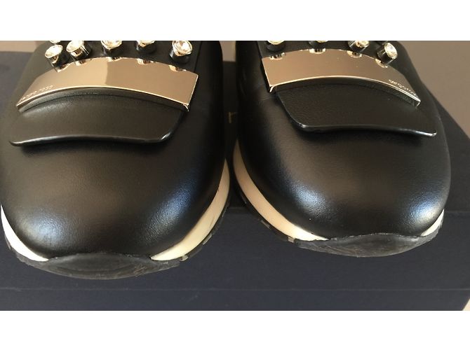 sergio rossi, Scarpe da ginnastica in pelle Nero - vista 6