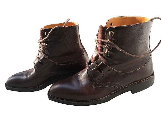 Autre Marque Bowen Boots Dark Brown Leather Size 44 - view 2