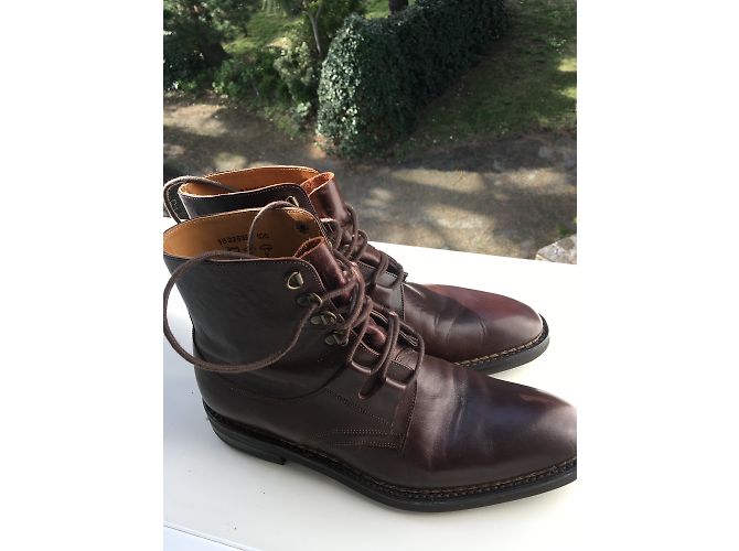 Autre Marque Bowen Boots Dark Brown Leather Size 44 - view 4
