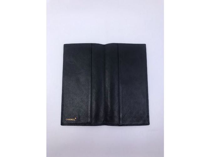 Cartera larga Chanel en piel acolchada negra Negro - vista 5