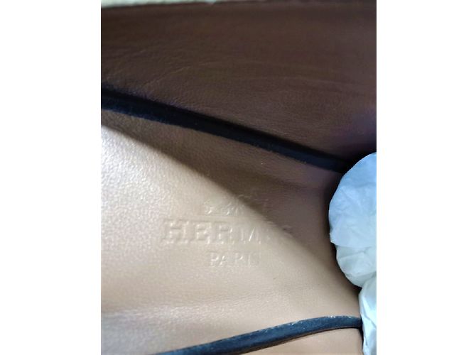 Hermès Hermes Black slip on zeppe con zeppa Nero - vista 4