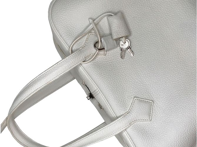 Hermès Victoria II 35 Borsa Bianco - vista 11