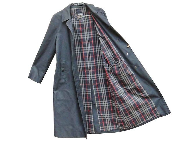 Impermeabile Burberry Blu Navy in Gabardine - vista 2