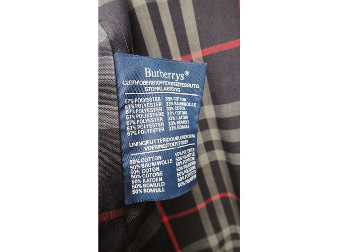 Impermeabile Burberry Blu Navy in Gabardine - vista 5