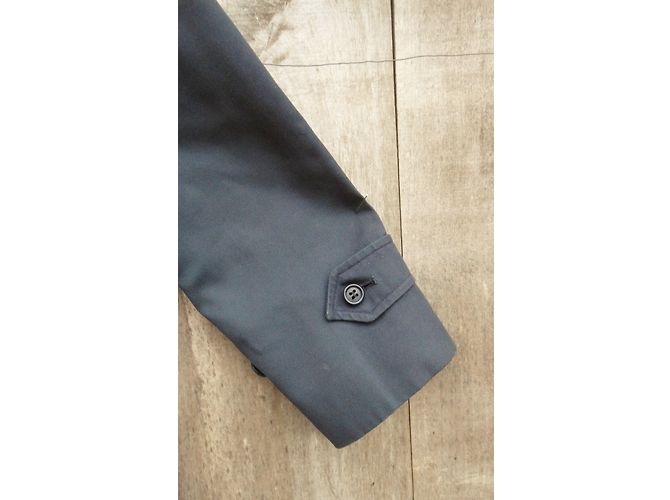 Impermeabile Burberry Blu Navy in Gabardine - vista 7