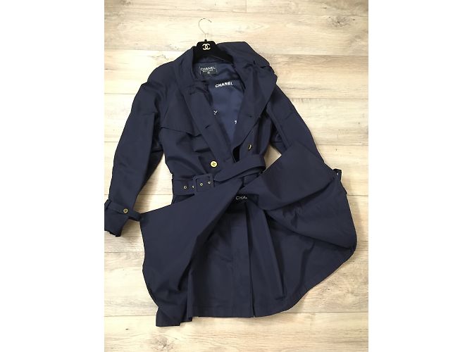 Chanel Impermeabili Blu navy - vista 10