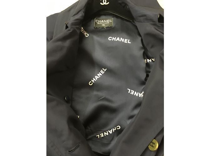 Chanel Impermeabili Blu navy - vista 9