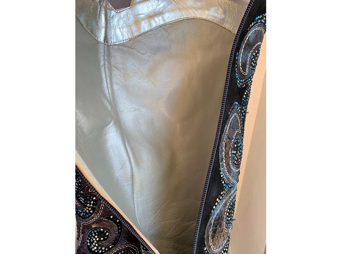 Autre Marque Stivali Hamlet Couture in Python Blu Cristalli Swarovski 38 - vista 14