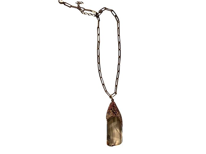 Collana Swarovski dorata in cristalli D'oro - vista 2