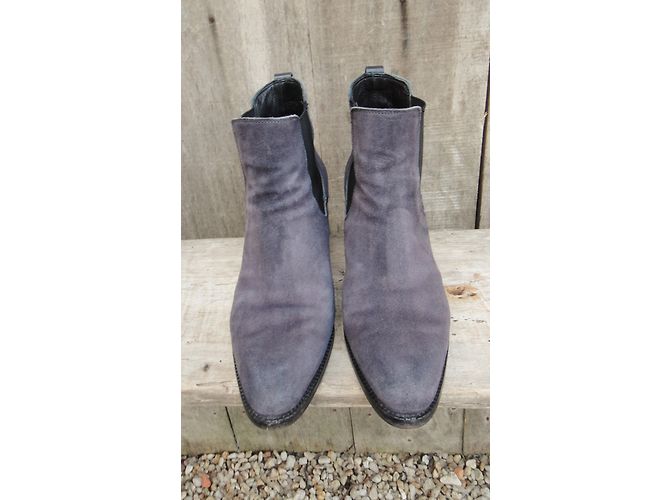 Stivaletti Heschung Viola in Scamosciato Grigio Porpora - vista 5