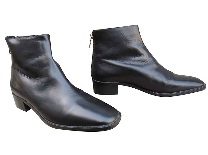 Stivaletti Gucci in pelle nera 39 Nero - vista 2