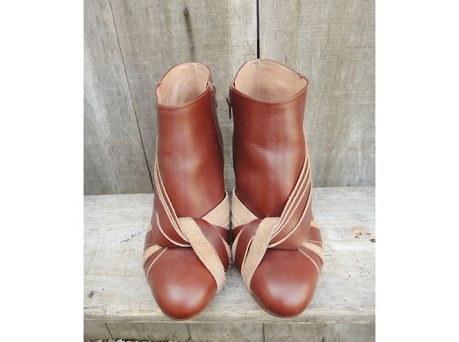 Botines Maison Martin Margiela MM22 Cuero Marrón Claro - vista 3