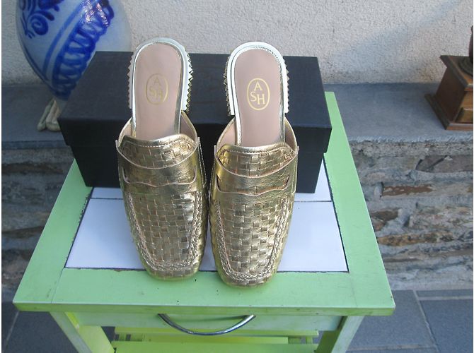Mule Ash Eloise in pelle dorata D'oro - vista 5