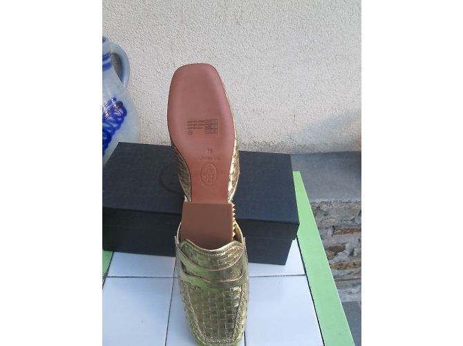 Mule Ash Eloise in pelle dorata D'oro - vista 7
