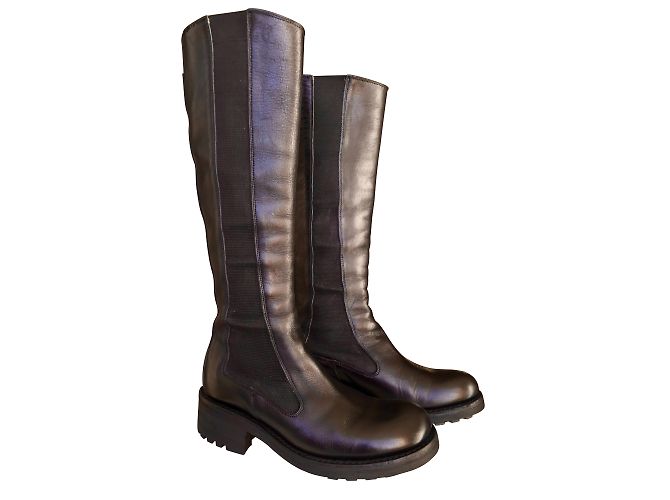 Bottes FREE LANCE Modèle Gero En Cuir Noir - Pointure 39, Occasion, Semelle Caoutchouc