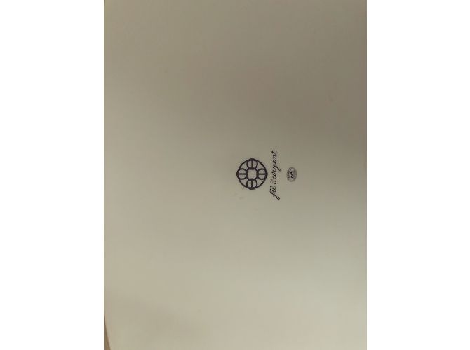 Hermès Hermes Fil D’argent Platter 23” Blanc Beige Gris - vue 4