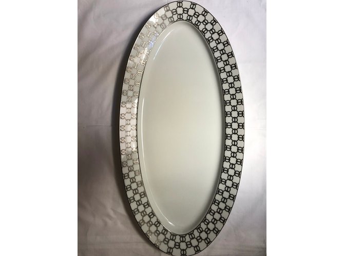 Hermès Hermes Fil D’argent Platter 23” Blanc Beige Gris - vue 3