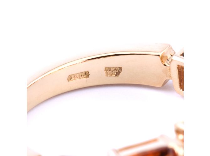 Bulgari Bvlgari 18K-Gelbgold-Diamant-Edelsteinring - Ansicht 2