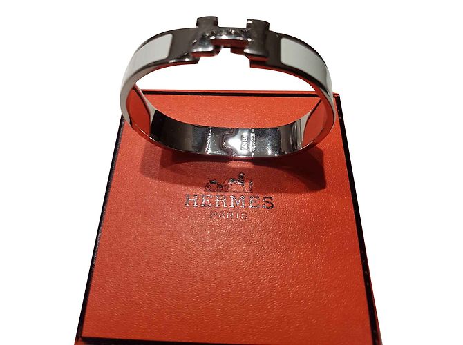 Hermès Clip de brazalete Blanco - vista 2