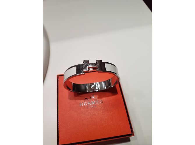 Hermès Clip de brazalete Blanco - vista 3
