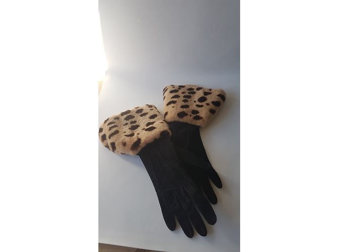 Chanel Luvas Preto Estampa de leopardo - vista 9