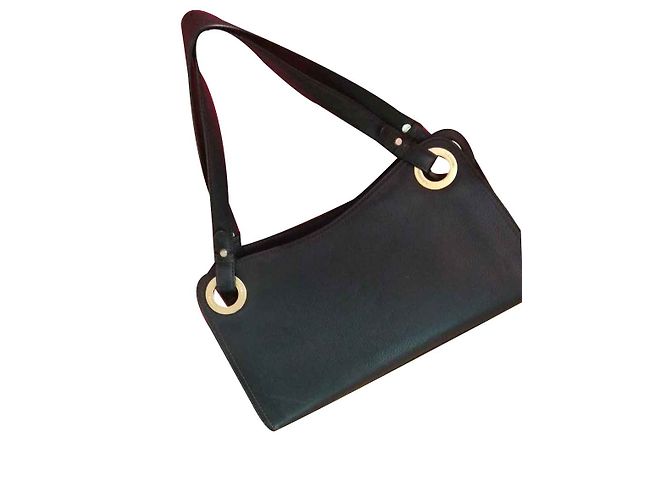 Borsa a mano Lancel Chaîne Gourmette in pelle nera Nero - vista 2