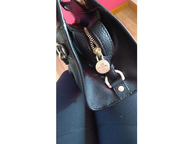 Borsa a mano Lancel Chaîne Gourmette in pelle nera Nero - vista 4