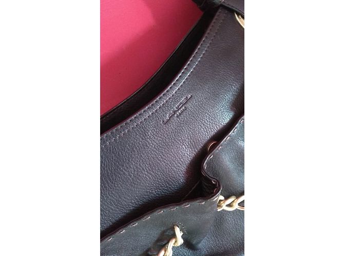 Borsa a mano Lancel Chaîne Gourmette in pelle nera Nero - vista 5