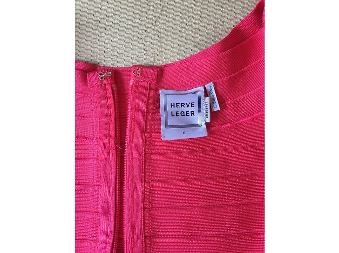 Herve Leger Liza Kleid Fuchsia Viscose Pink - Ansicht 5