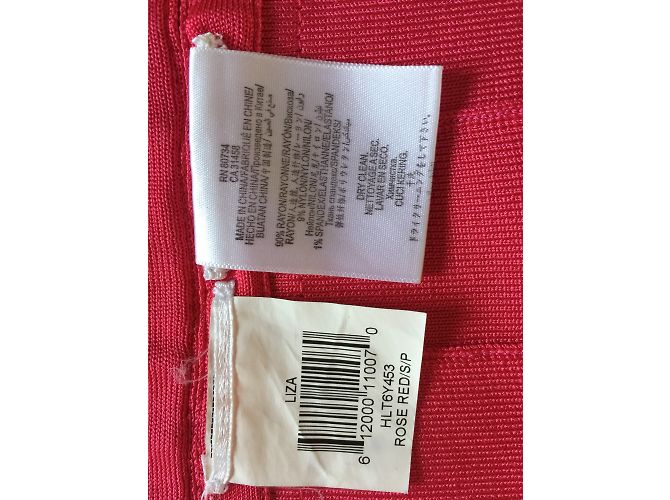 Herve Leger Liza Kleid Fuchsia Viscose Pink - Ansicht 6